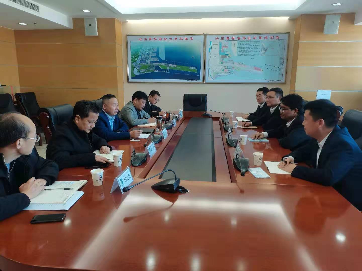 沧州港务集团与中建筑港集团洽谈合作 共同推进港口转型升级